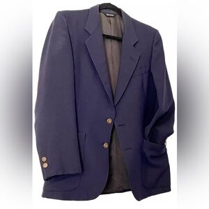 Vintage Men’s Pierre Cardin Dark Blue Blazer with Gold Buttons 1970’s